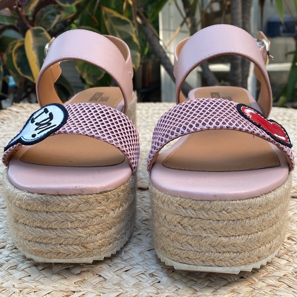 Love Moschino fun I DO pink espadrille sandals - Picture 9 of 14